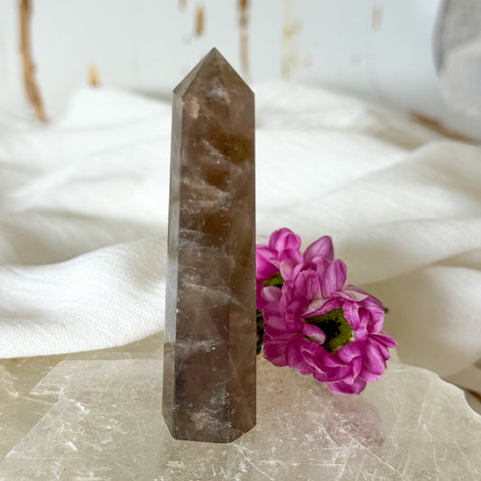 Smokey Quartz Tower #1341-Happily Zen