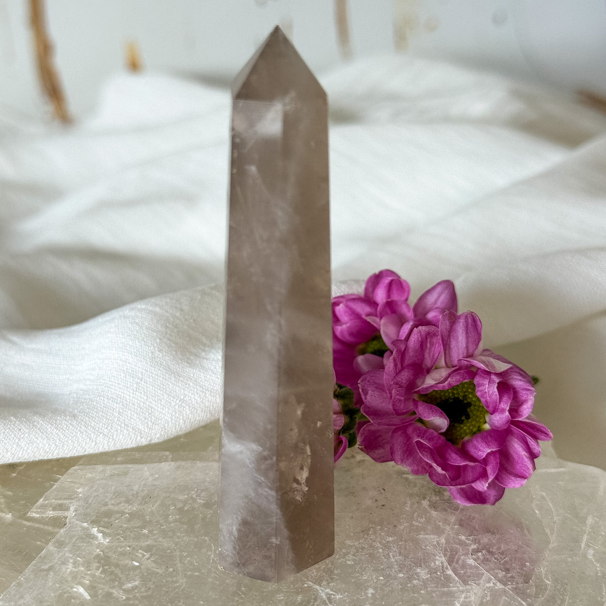 Smokey Quartz Tower #1342-Happily Zen
