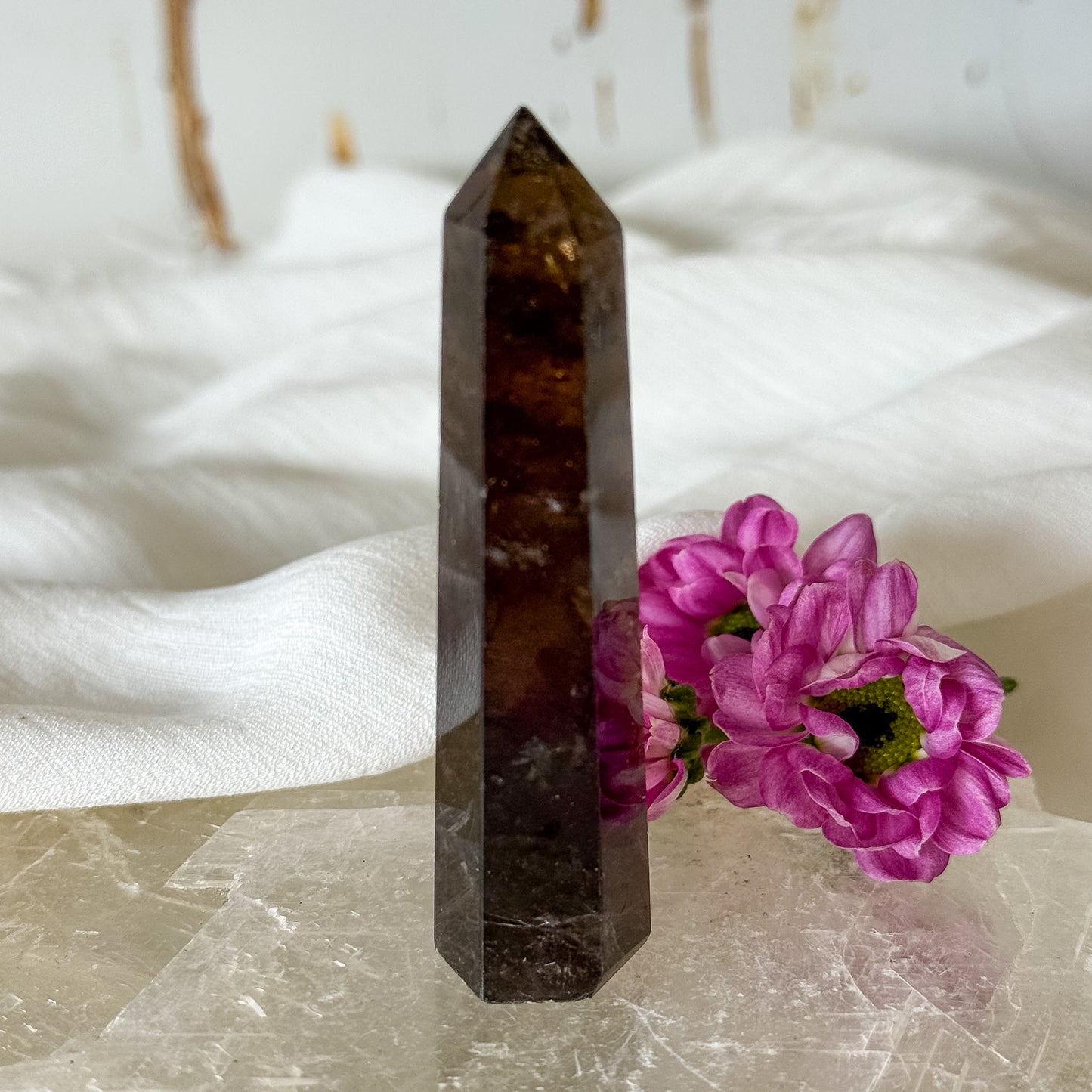 Smokey Quartz Tower #1343-Happily Zen