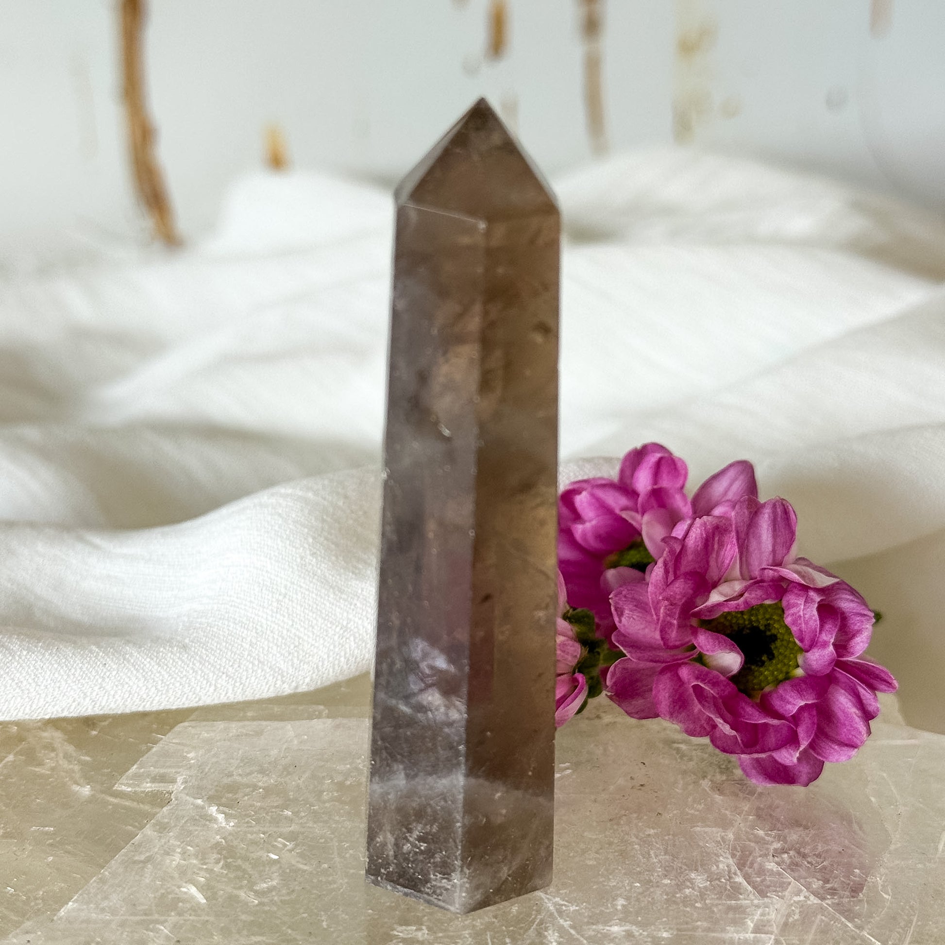 Smokey Quartz Tower #1344-Happily Zen