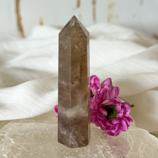 Smokey Quartz Tower #1345-Happily Zen