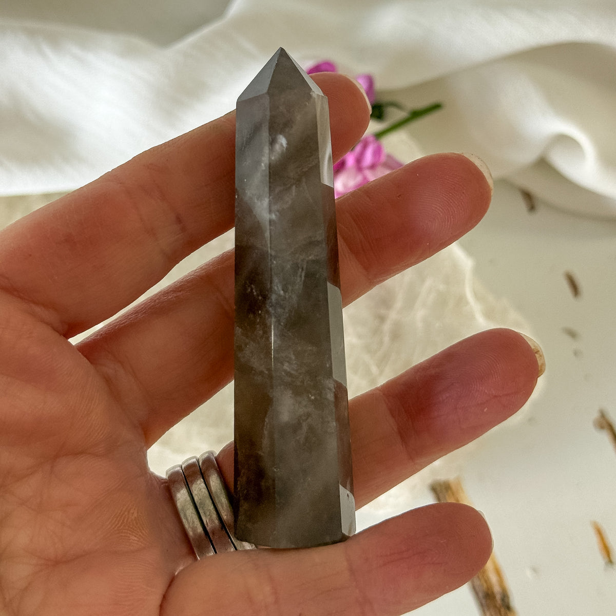 Smokey Quartz Tower #1346-Happily Zen