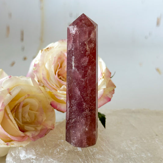 Strawberry Quartz Tower #1030-Happily Zen