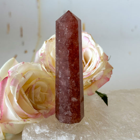 Strawberry Quartz Tower #1032-Happily Zen