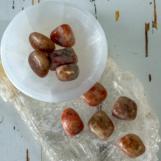 Sunstone Tumble Stone-Happily Zen